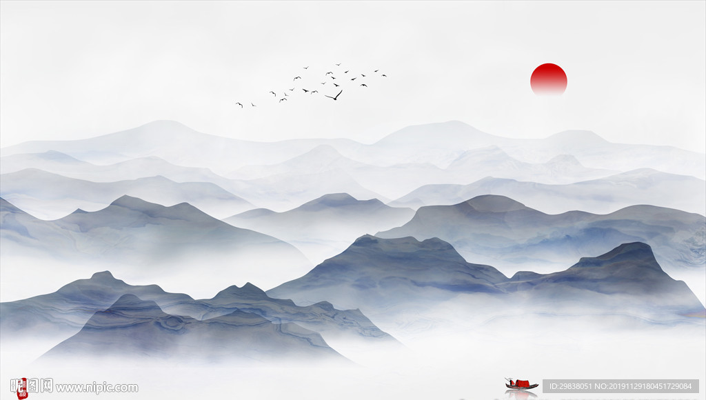 新中式水墨山水