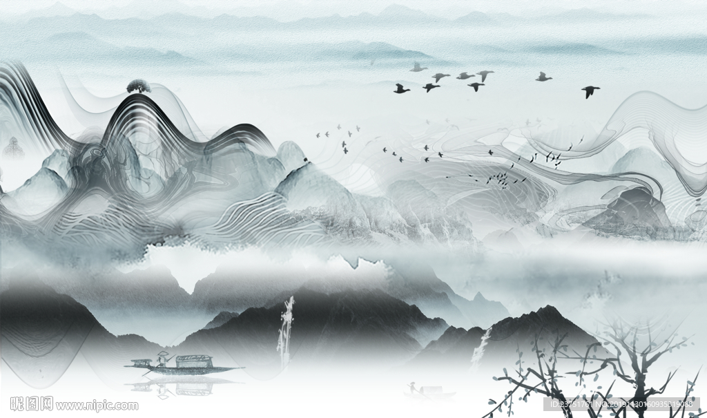 禅意水墨山水