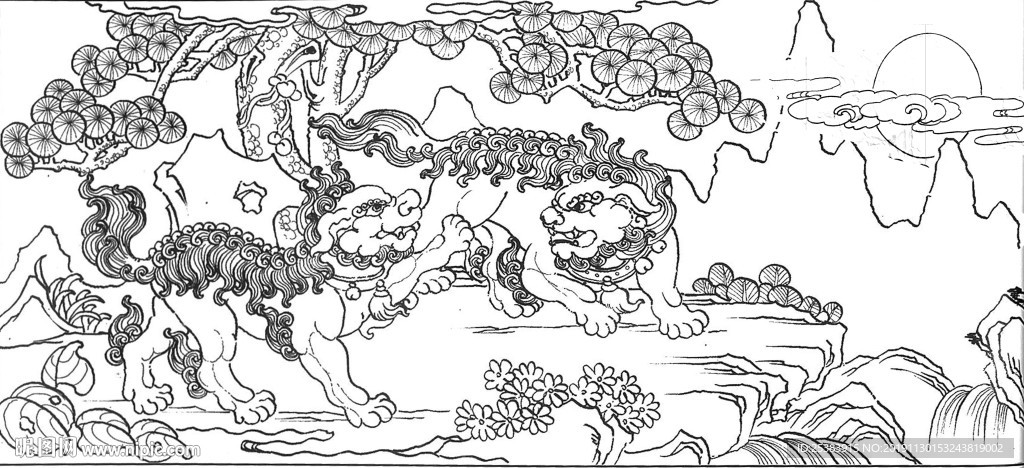 双狮呈祥