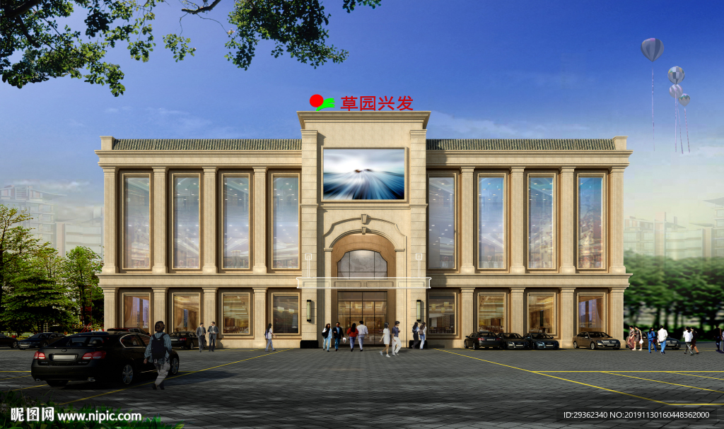 酒店外立面外观酒楼立面建筑