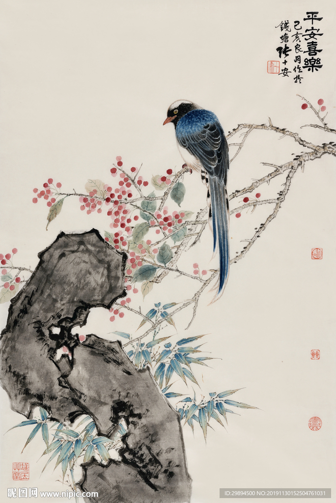 古典花鸟中式水墨装饰画