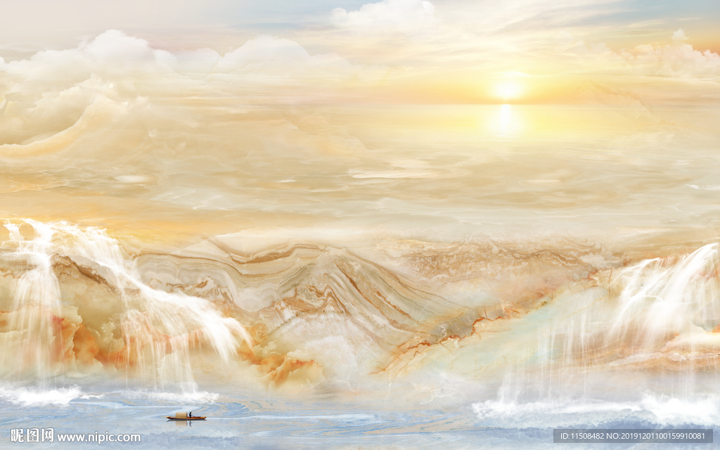 海纳百川大理石纹