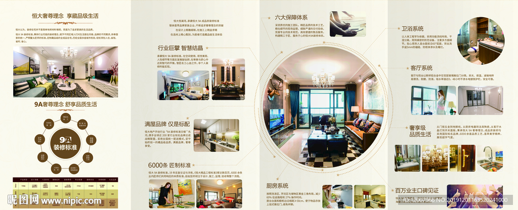地产精装折页背面