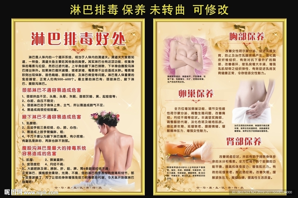 淋巴排毒保养 宣传海报