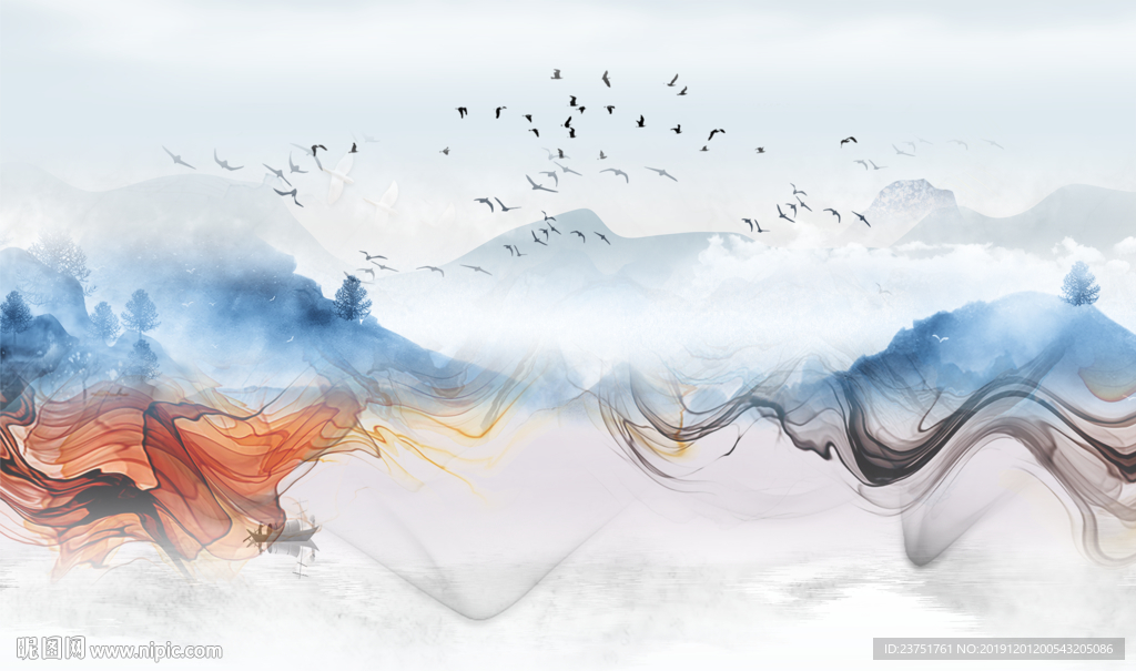 水墨山水画
