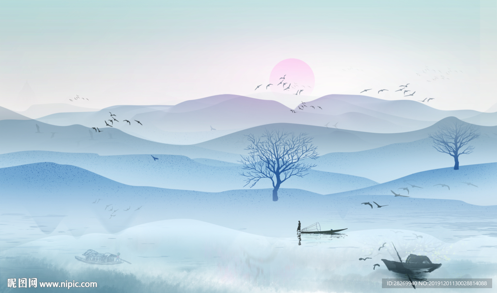 水墨山水画