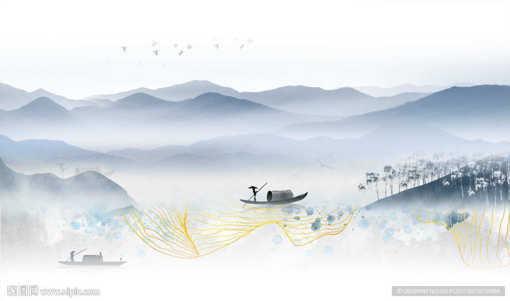 水墨山水画