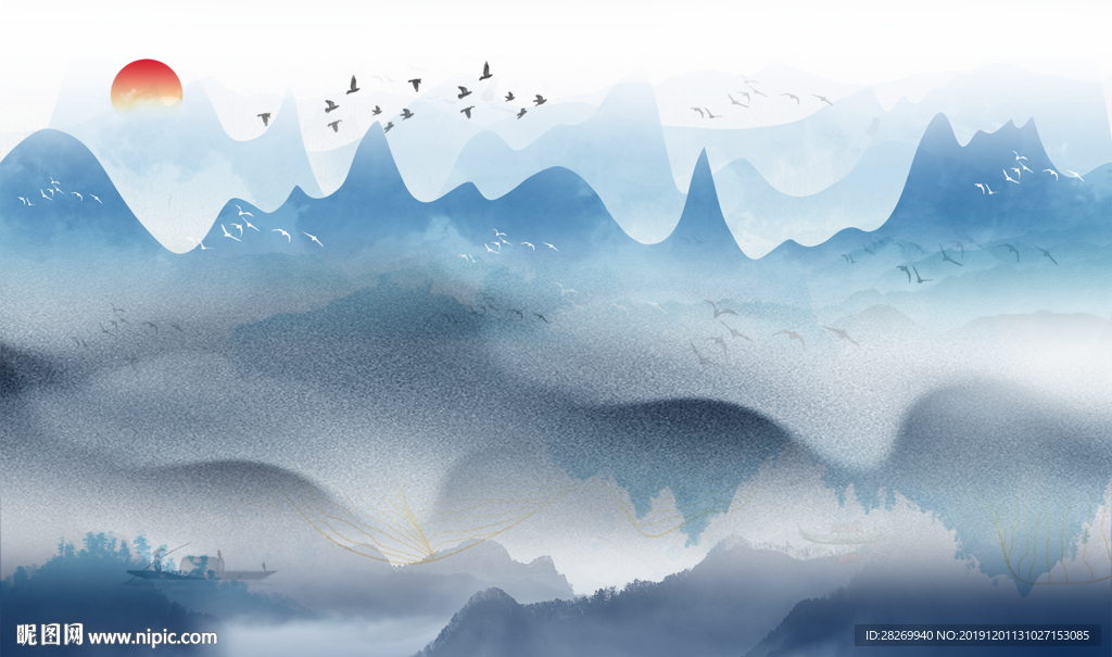 水墨山水画