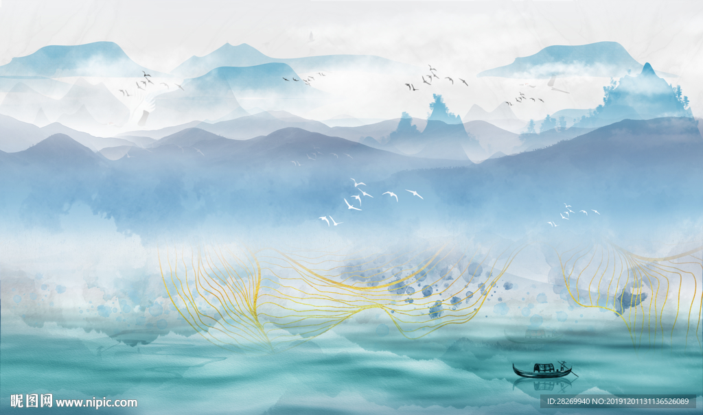 水墨山水画