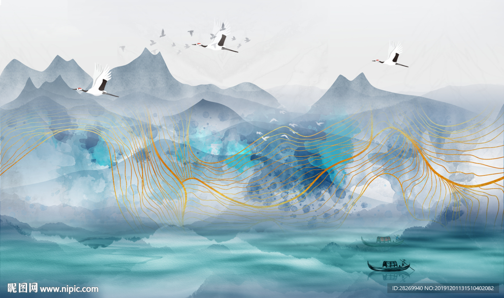 水墨山水画