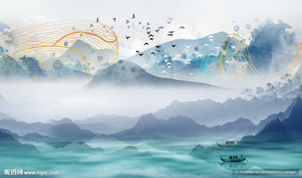 水墨山水画