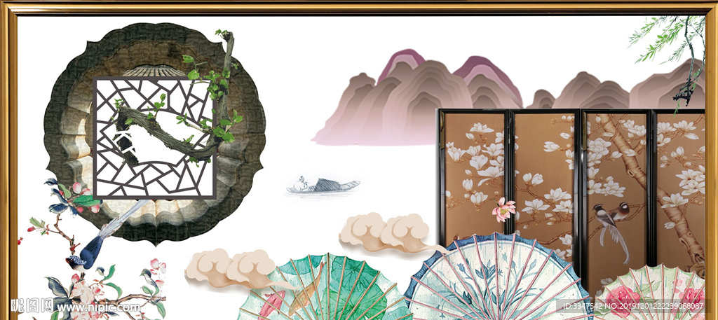 烟雨江南 背景画