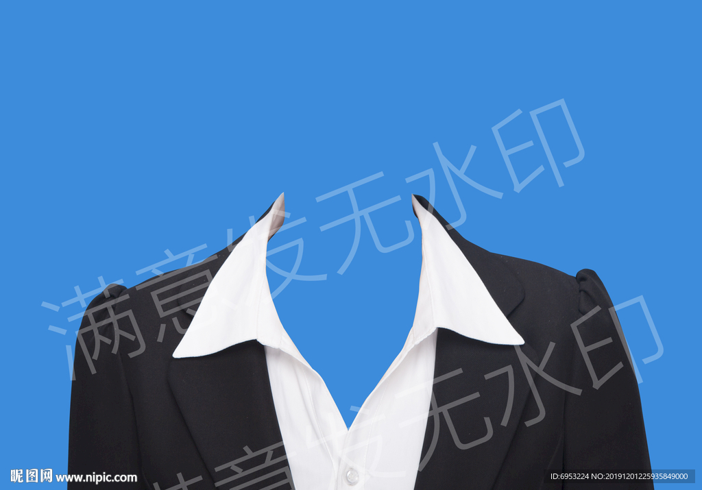 女生西装西服正装半身证件照模板