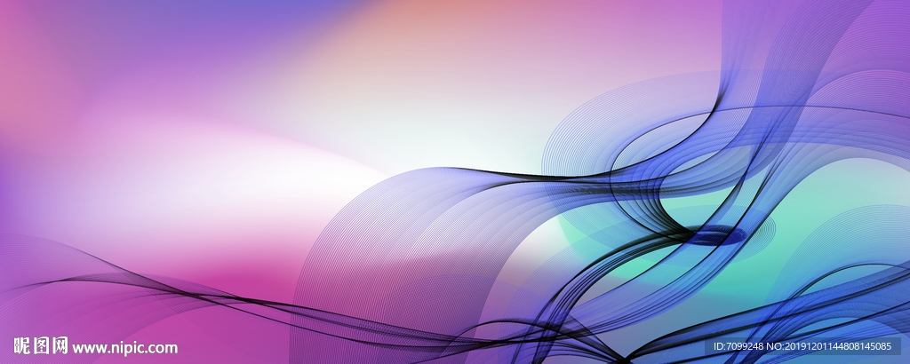 彩色光效线条背景