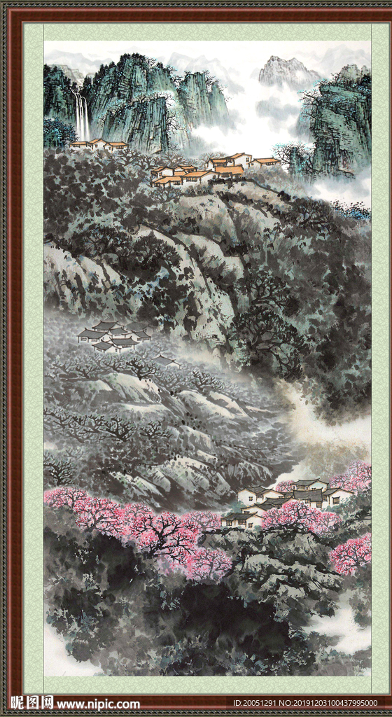 竖幅山水