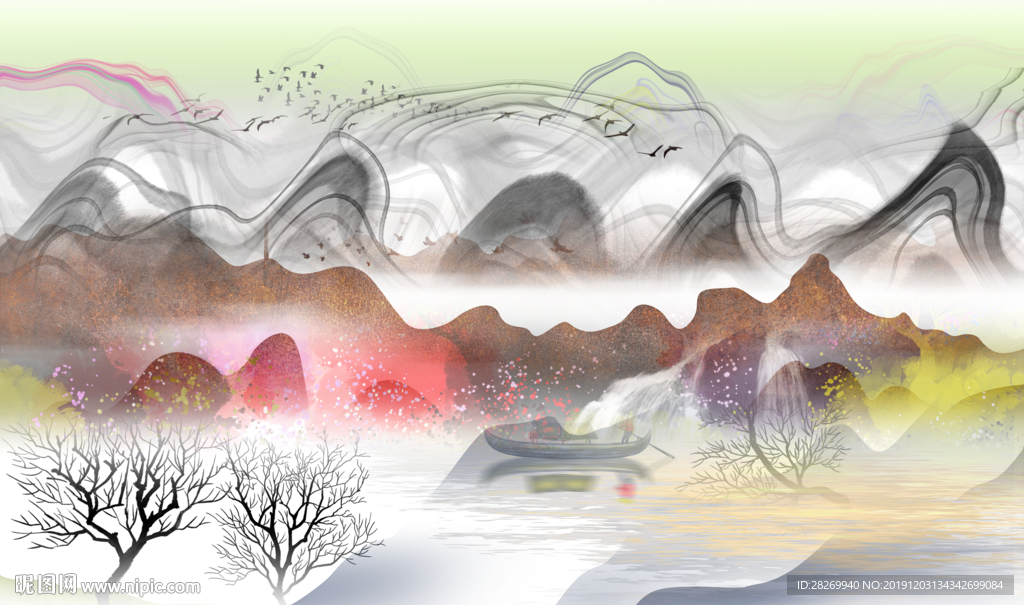 抽象山水画