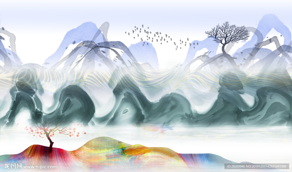 抽象山水