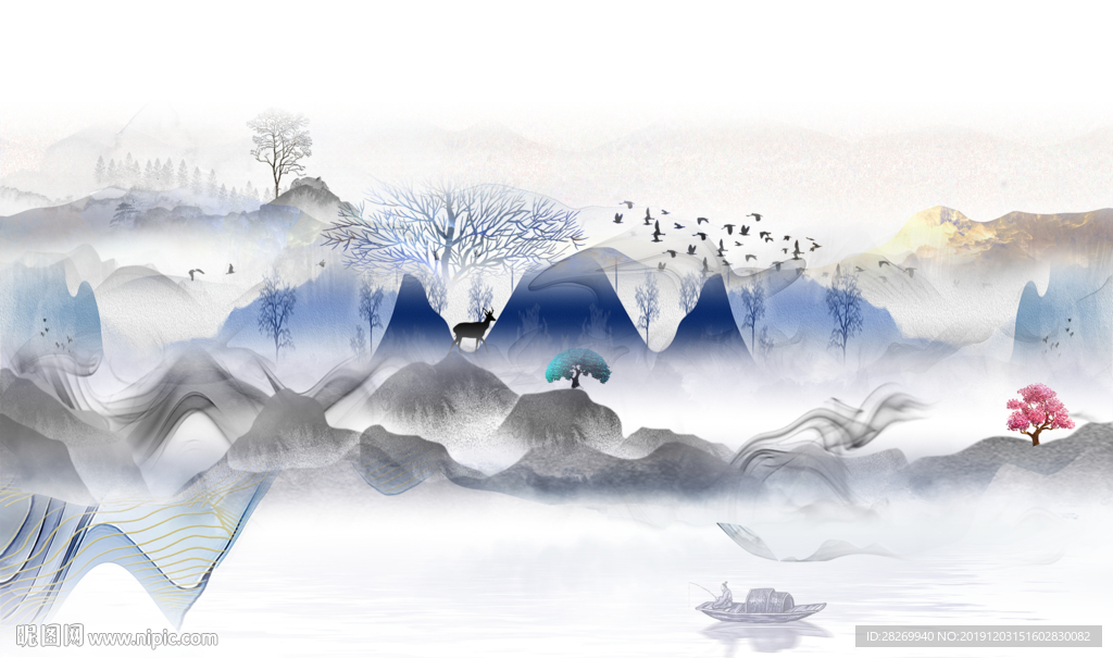 抽象山水