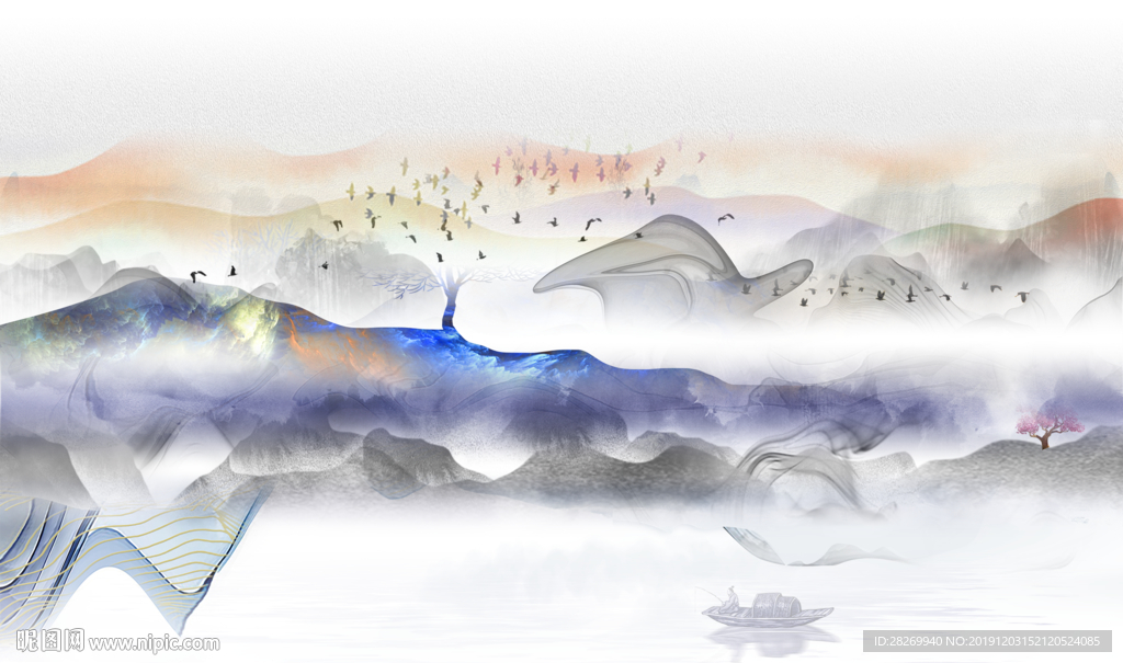 抽象山水