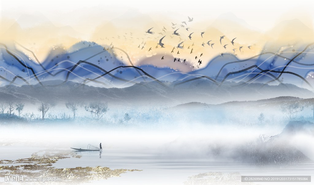 新中式山水画