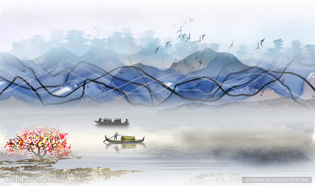 新中式山水画