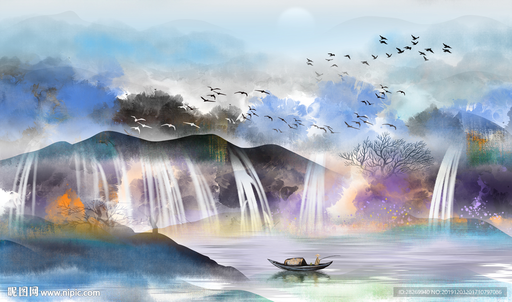 抽象山水