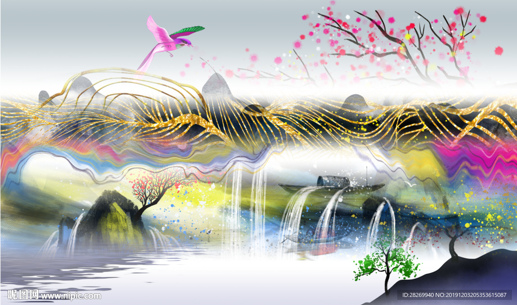 抽象山水