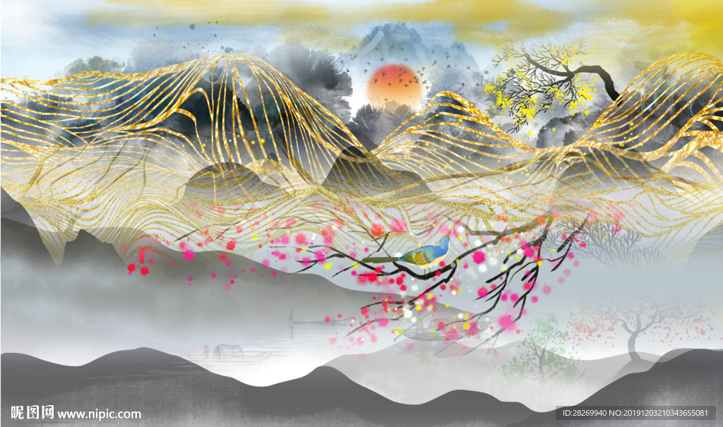 抽象山水