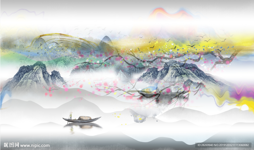 抽象山水