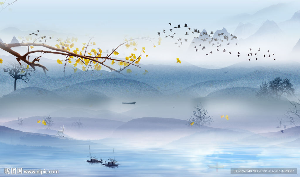 抽象山水