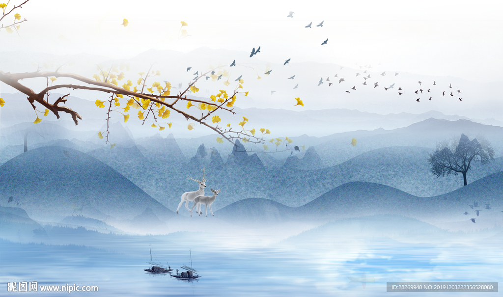 抽象山水画