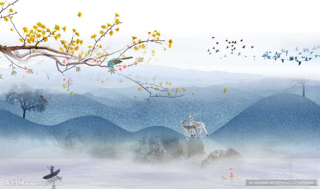 抽象山水