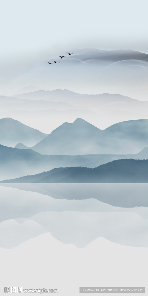 高档山水极品玄关 TIF分层