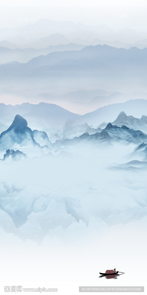 家居山水风景玄关 TIF分层