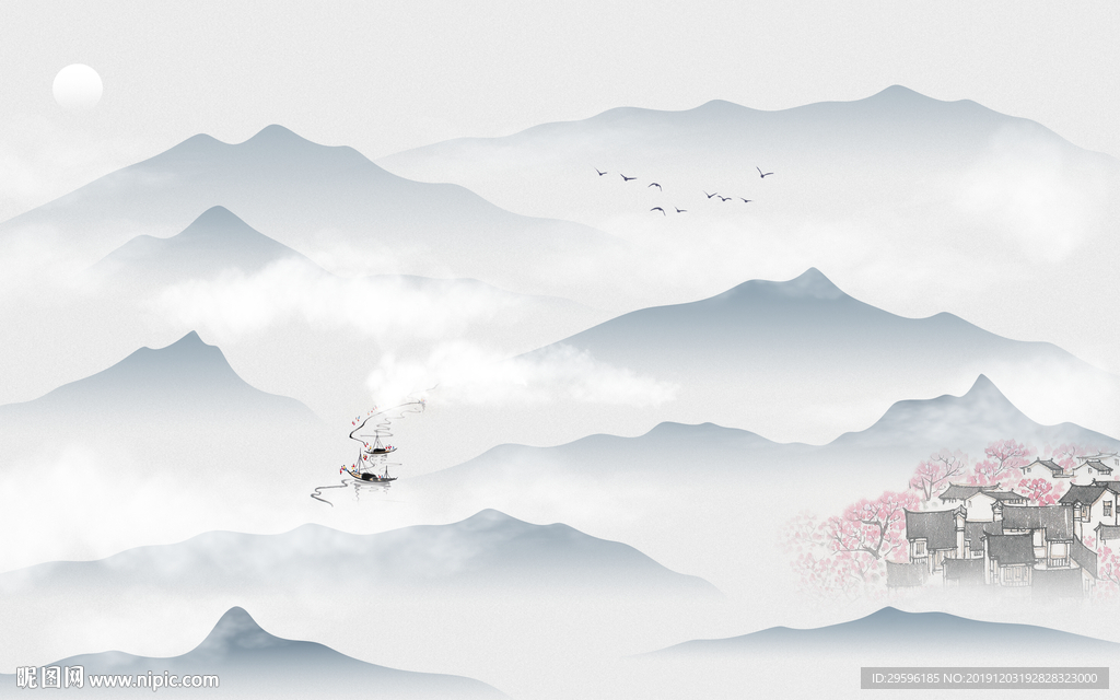 大气 爆款山水新画 TIF分层
