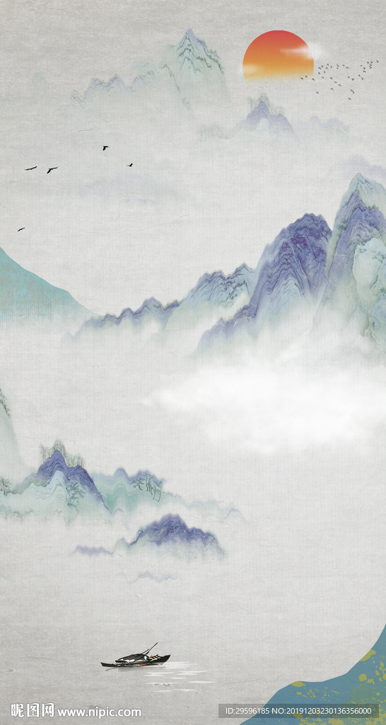 过道意境山水玄关 TIF分层