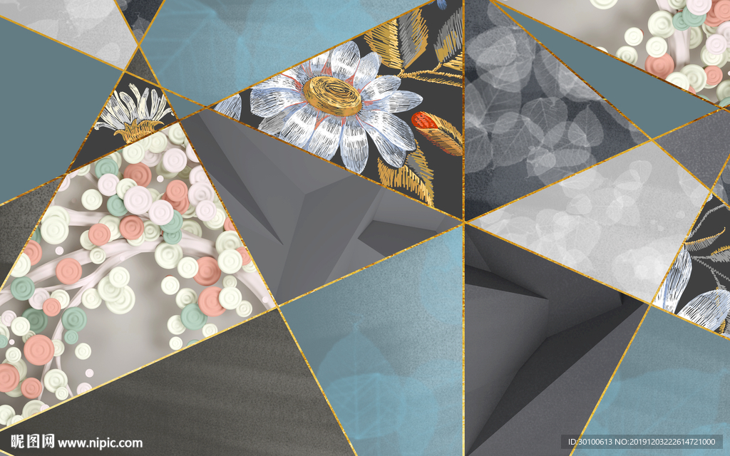 几何新款 装饰画 TIF分层