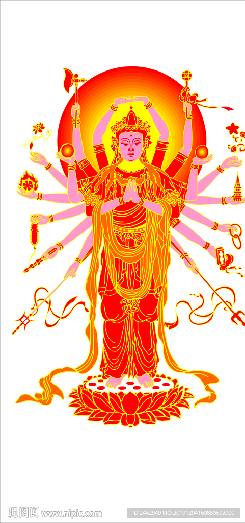 千手观音矢量素材
