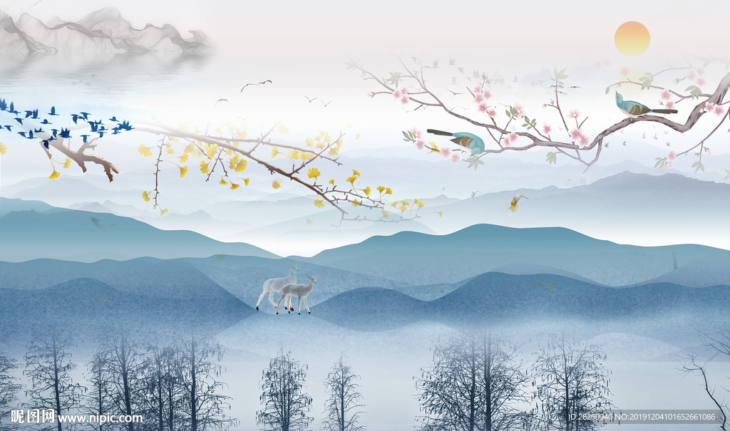 抽象山水