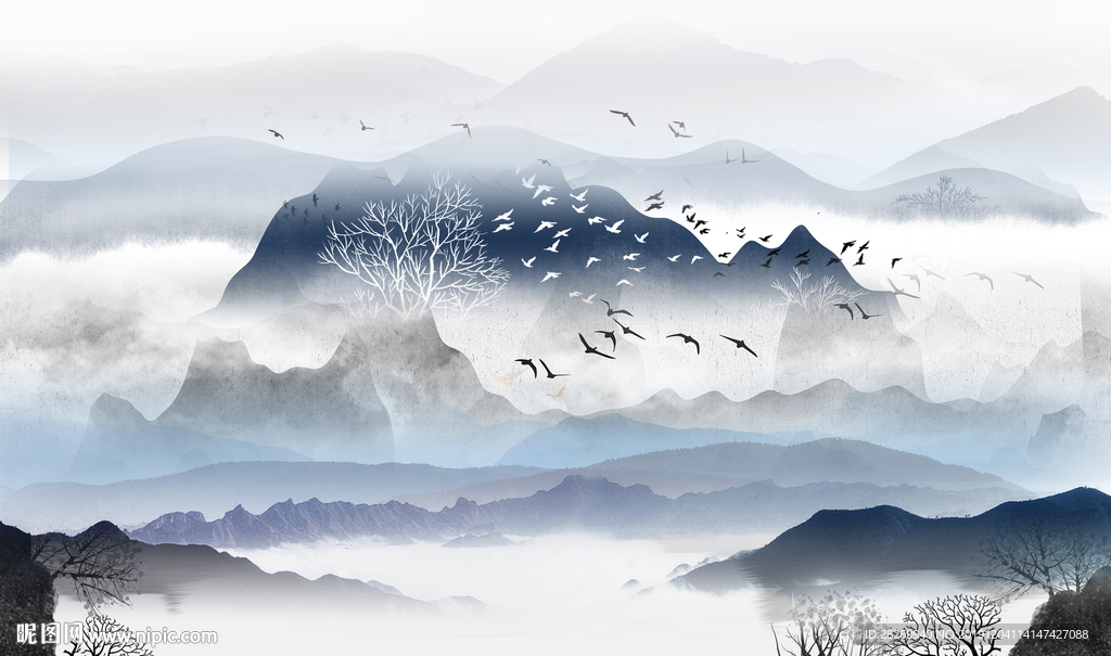 抽象山水