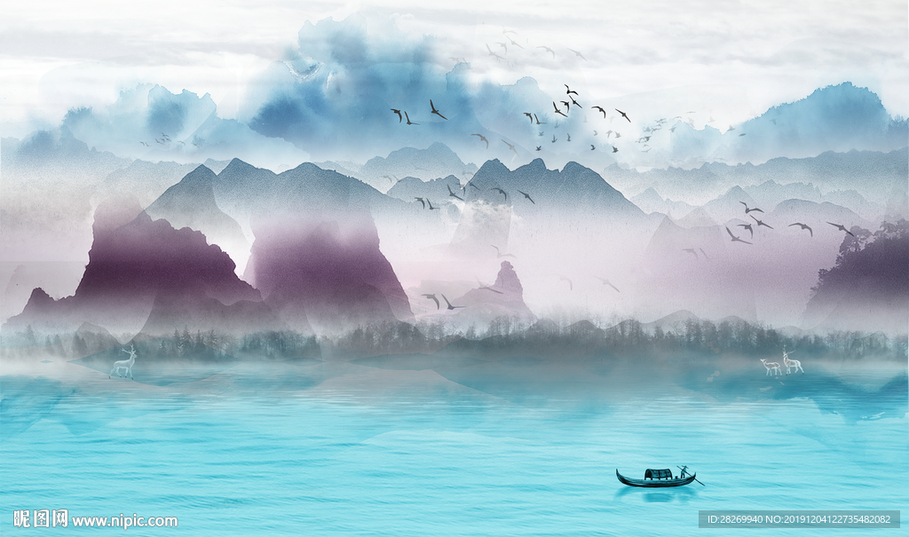 抽象山水
