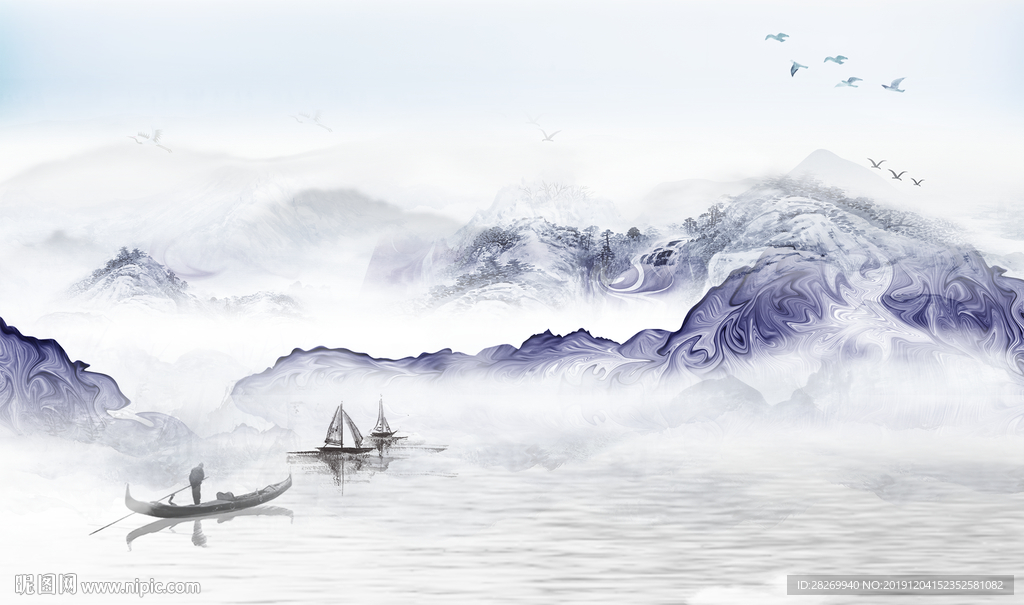 新中式山水画