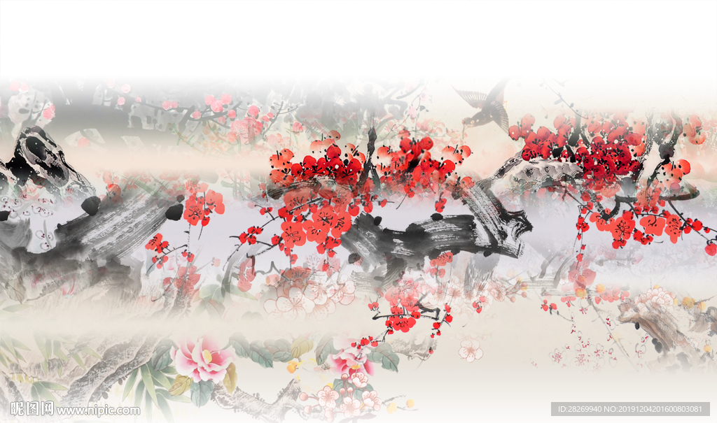 梅花背景墙