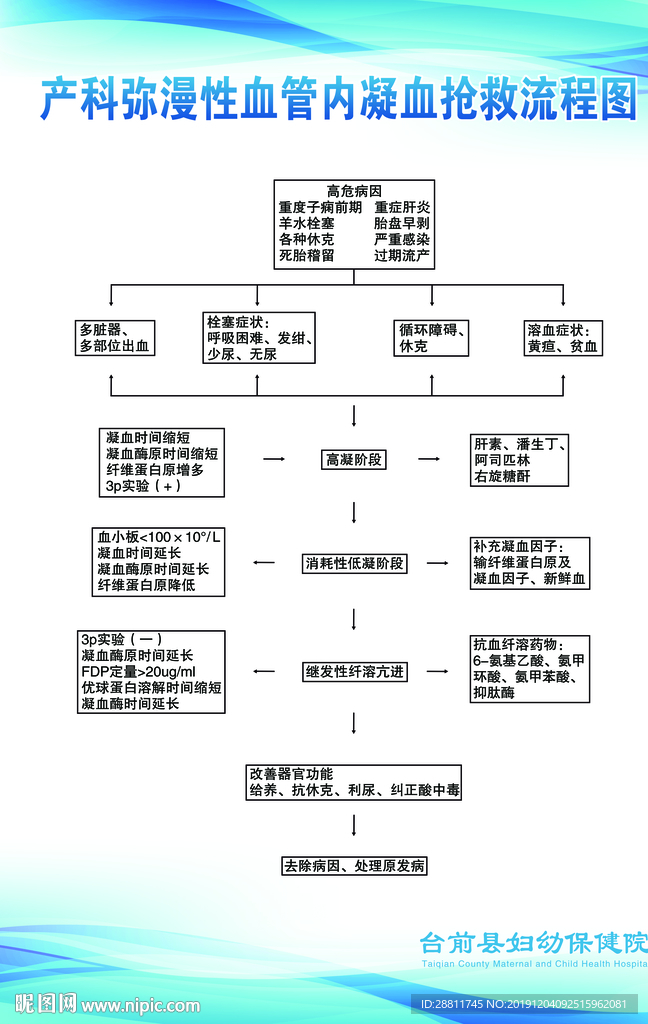 产科弥漫性血管内凝血抢救流程图