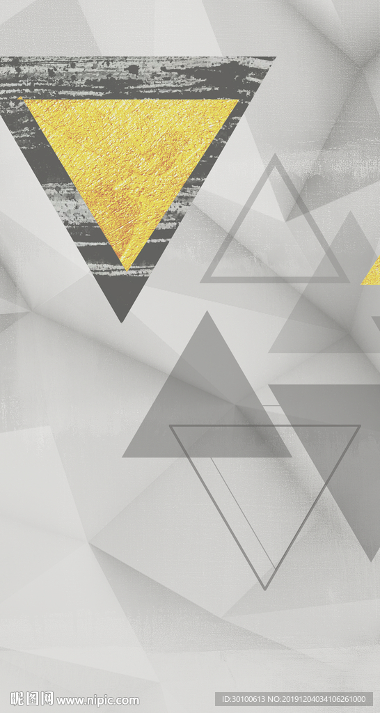 三角形玄关装饰画 TIF分层