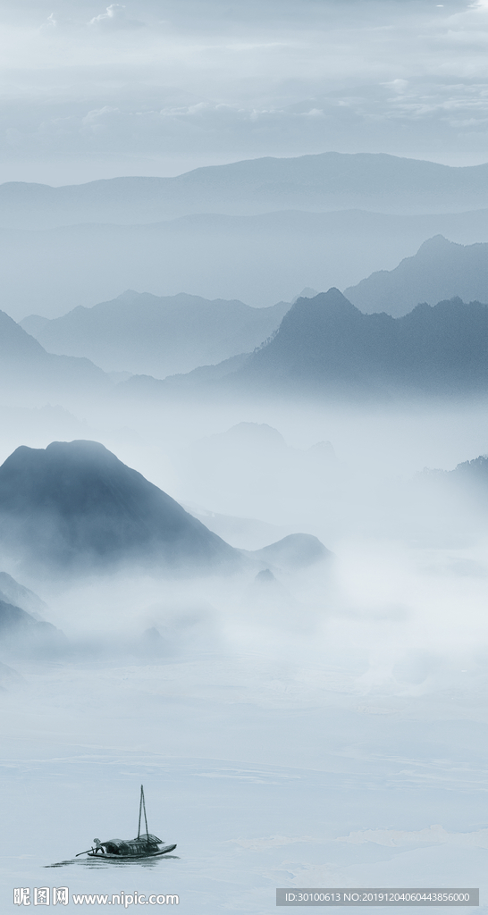 家居山水玄关画 tif分层