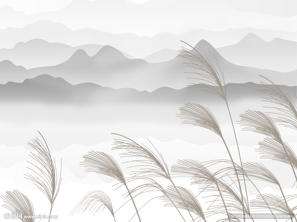 蒹葭新中式水墨山水