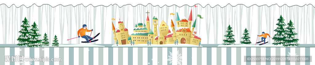 简约冰雪墙纸背景