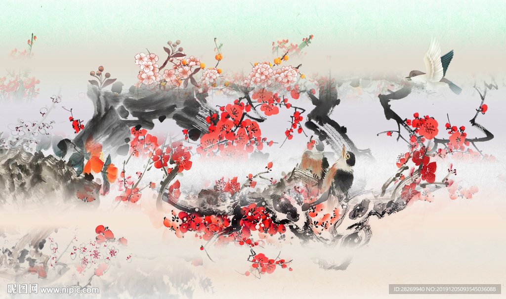 国画梅花