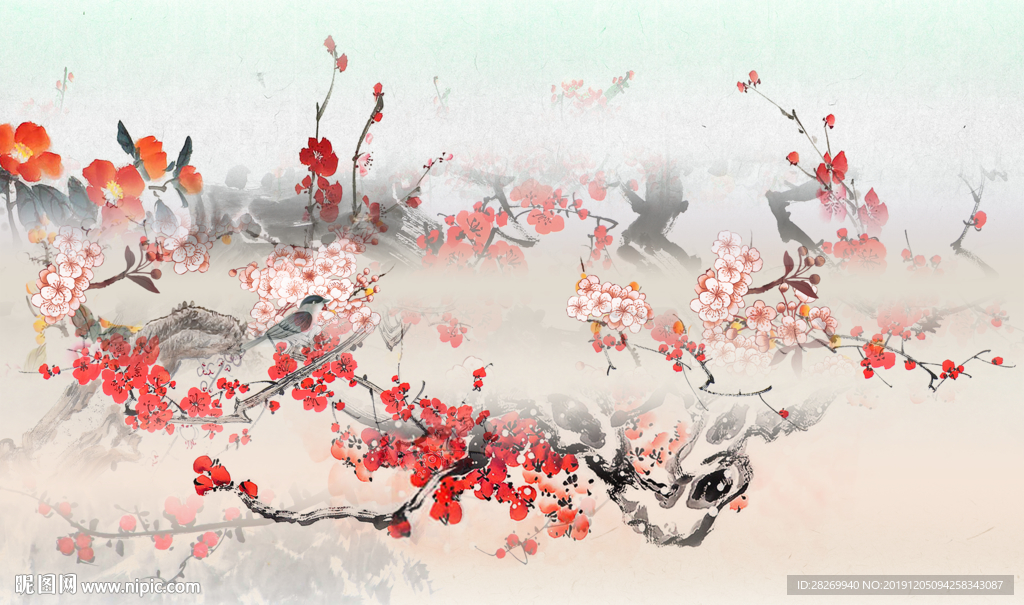 国画梅花